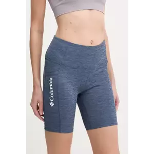 Columbia pantaloni scurti sport Move femei, culoarea gri, melanj, high waist, 2075971 imagine