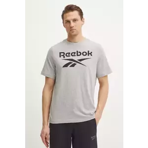 Reebok Classic tricou din bumbac barbati, culoarea gri, cu imprimeu, 100071173 imagine