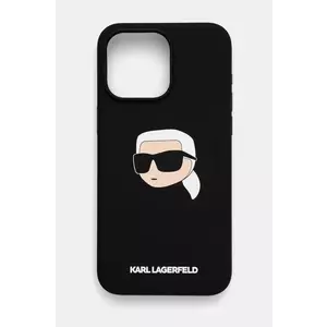 Karl Lagerfeld Husa pentru telefon iPhone 15 Pro Max 6.7 culoarea negru, KLHMP15XSKHPPLK imagine