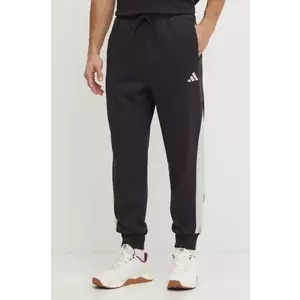 adidas pantaloni de trening Essential Colorblock culoarea negru, cu imprimeu, JD8061 imagine