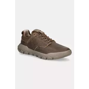 Caterpillar sneakers din piele HEX LITE LEATHER culoarea maro, P726318 imagine