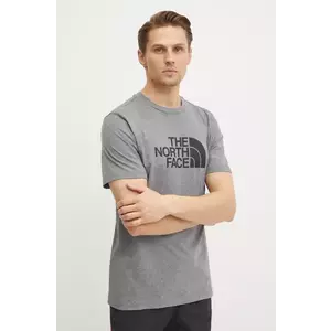 The North Face tricou Easy barbati, culoarea gri, cu imprimeu, NF0A8A6CDYY1 imagine