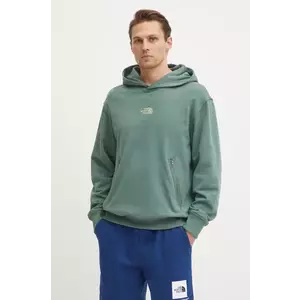 The North Face hanorac de bumbac Heritage Relaxed barbati, culoarea verde, cu glugă, cu imprimeu, NF0A8C42HCH1 imagine