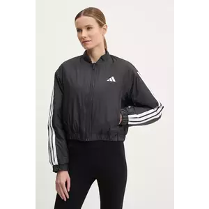 adidas geaca Essential femei, culoarea negru, de tranzitie, JD1296 imagine