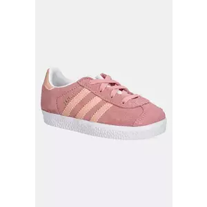 adidas Originals sneakers de piele întoarsă pentru copii GAZELLE culoarea roz, JP5547 imagine