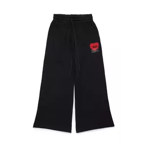 Diesel pantaloni de trening din bumbac pentru copii PCUORE TROUSERS culoarea negru, cu imprimeu, J02231 imagine