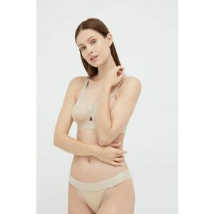 Dkny sutien culoarea bej, transparent, neted, DK4084 imagine