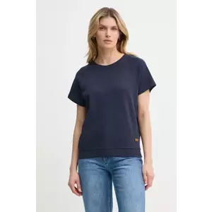 G-Star Raw tricou din bumbac femei, culoarea albastru marin imagine