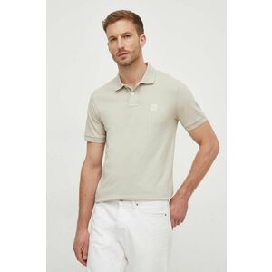 BOSS Orange tricou polo barbati, culoarea verde, neted, 50507803 imagine