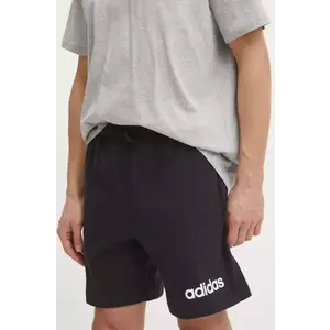 adidas pantaloni scurti Essentials Linear barbati, culoarea negru, JE9012 imagine