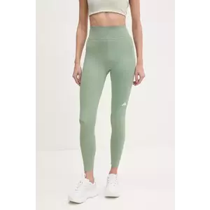 adidas Performance leggins de alergare Own The Run culoarea verde, neted, JI5672 imagine