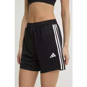 adidas Performance pantaloni scurti Tiro Essentials femei, culoarea negru, cu imprimeu, high waist, JD0591 imagine