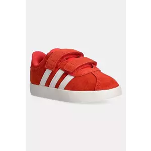 adidas sneakers de piele întoarsă pentru copii VL COURT 3.0 culoarea portocaliu, JH6307 imagine