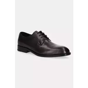 BOSS pantofi de piele Limber barbati, culoarea maro, 50536152 imagine