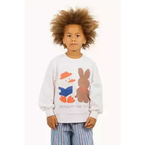 Tinycottons hanorac de bumbac pentru copii READERS GRAPHIC SWEATSHIRT culoarea bej, cu imprimeu, SS25-103 imagine