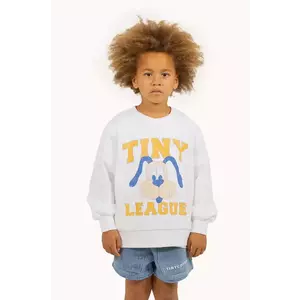 Tinycottons hanorac de bumbac pentru copii TINY LEAGUE GRAPHIC SWEATSHIRT culoarea bej, cu imprimeu, SS25-102 imagine