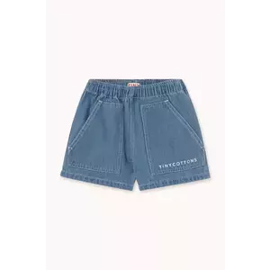 Tinycottons pantaloni scurți din bumbac pentru copii GRAPHIC DENIM SHORT neted, SS25-242 imagine