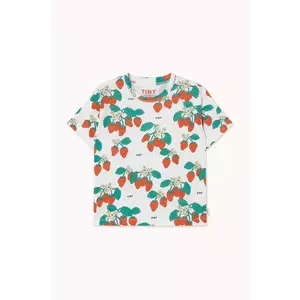 Tinycottons tricou de bumbac pentru copii STRAWBERRIES TEE culoarea bej, cu imprimeu, SS25-001 imagine