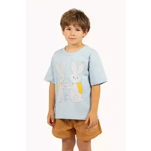 Tinycottons tricou de bumbac pentru copii BUNNIES GRAPHIC TEE cu imprimeu, SS25-075 imagine