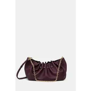 Yuzefi geantă de piele SCALLOP CLUTCH culoarea bordo, YUZRS25-HB-SCC-L049 imagine