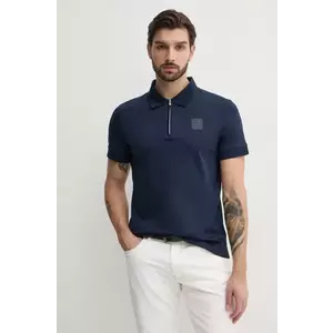 Joop! tricou polo barbati, culoarea albastru marin, neted, 30044699 imagine