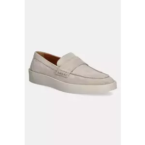 BOSS mocasini din piele intoarsa Clay barbati, culoarea bej, 50536159 imagine