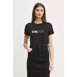 Dkny tricou femei, culoarea negru, P4KHAWNA imagine