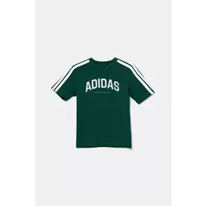 adidas tricou de bumbac pentru copii culoarea verde, cu imprimeu, JI6675 imagine