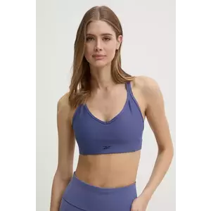 Reebok sutien sport LUX Collection culoarea violet, neted, 100214827 imagine