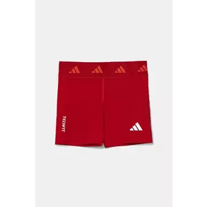 adidas pantaloni scurti copii culoarea rosu, cu imprimeu, talie reglabila, JF3749 imagine