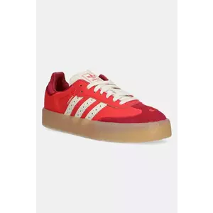 adidas Originals sneakers din piele Sambae culoarea roșu, JH7287 imagine