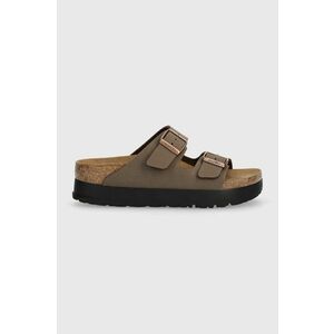 Birkenstock papuci Arizona Platform Flex femei, culoarea maro, cu platforma, 1027417 imagine