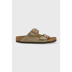 Birkenstock papuci din piele Arizona VL femei, culoarea gri, 51463 imagine