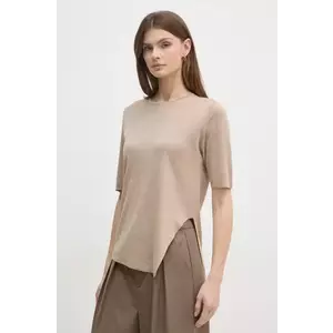 Sisley bluza femei, culoarea bej, neted, 101VM105Z imagine