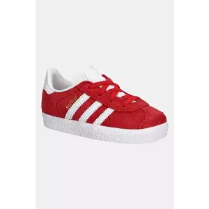 adidas Originals sneakers de piele întoarsă pentru copii GAZELLE culoarea roșu, IH0362 imagine