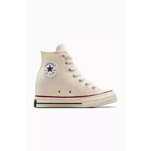 Converse teniși Chuck 70 Wedge femei, culoarea alb, A12562C imagine