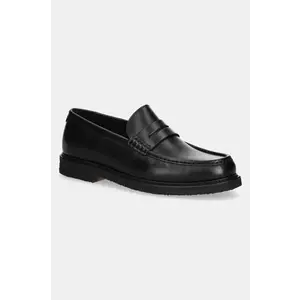 BOSS mocasini de piele Kope bărbați, culoarea negru, 50536230 imagine