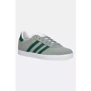 adidas Originals sneakers de piele întoarsă pentru copii GAZELLE culoarea verde, JP5540 imagine