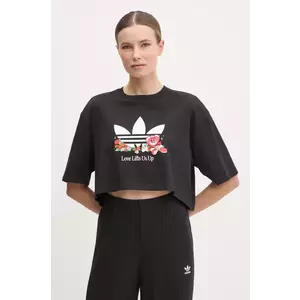 adidas Originals tricou din bumbac Nelson femei, culoarea negru, JC8333 imagine