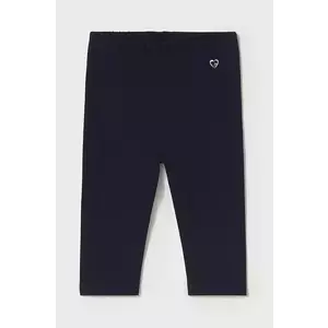 Mayoral leggins din bumbac pentru bebeluși culoarea bleumarin, uni, 703 imagine