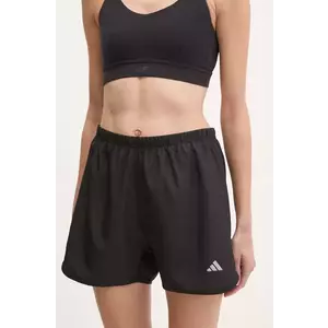 adidas Performance pantaloni scurți de alergare Run It culoarea negru, uni, high waist, IX5992 imagine