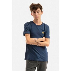 Alpha Industries tricou din bumbac Basic T Small Logo bărbați, culoarea bleumarin, cu imprimeu 188505.435-navy imagine