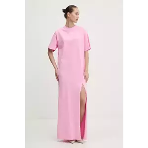 MSGM rochie culoarea roz, maxi, drept, 3841MDA83.257002 imagine