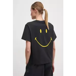 adidas Originals tricou din bumbac X Smiley femei, culoarea negru, JD2740 imagine