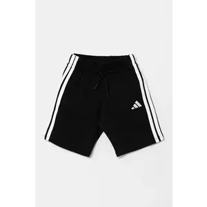 adidas pantaloni scurți din bumbac pentru copii culoarea negru, cu imprimeu, JE0310 imagine