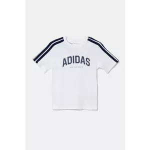 adidas tricou de bumbac pentru copii culoarea alb, cu imprimeu, JI6674 imagine