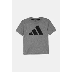 adidas tricou de bumbac pentru copii culoarea gri, cu imprimeu, JC9663 imagine