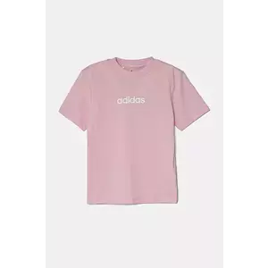 adidas tricou de bumbac pentru copii culoarea roz, cu imprimeu, JC9750 imagine