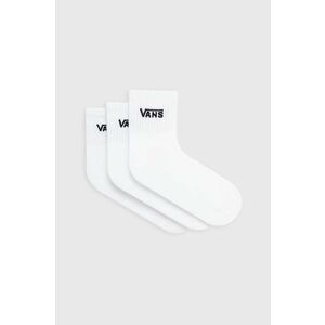 Vans sosete 3-pack femei, culoarea alb imagine