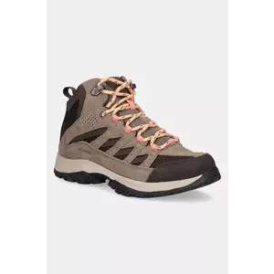 Columbia pantofi Crestwood Mid Waterproof femei, culoarea albastru marin, 2099861 imagine